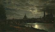 View of Dresden in the Moonlight (mk10) Johan Christian Dahl